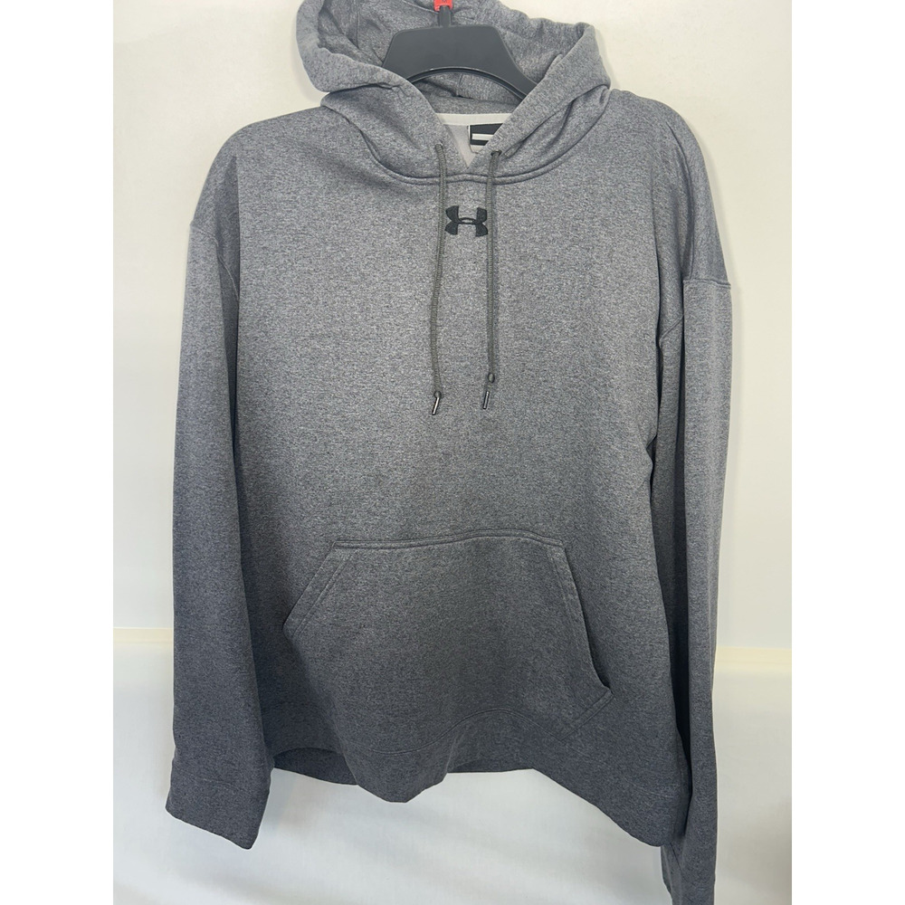 Under Armour Men's‎ Grey Fleece Lined Hooded Pullover Sweatshirt Size L